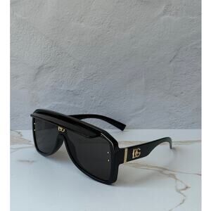 NEW Dolce & Gabbana DG6205 Black Logo Visor Sunglasses $425